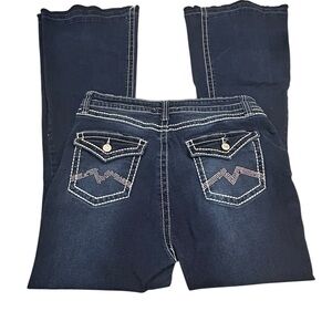 BAMBOO‎ Women’s Flare Leg Distressed Jeans 17 Stretch Fit